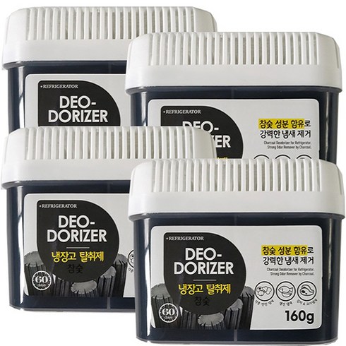 허브스토리 참숯젤 냉장고탈취제 본품, 160g, 4개