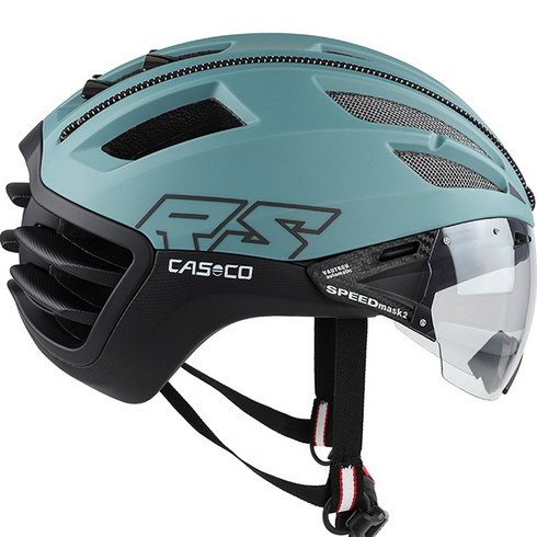 CASCO 스피드에어로2 RS 헬멧 + 바이저, 그린, 1개