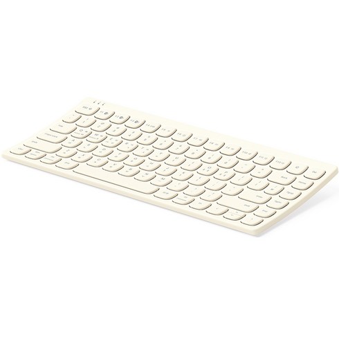 엑토 커브드 저소음 미니 유무선겸용 일반형 블루투스 키보드, 버터 아이보리, B603, 제조사축