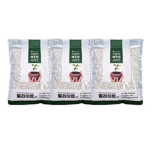 가든잇 깨끗한 펄라이트 소포장, 3개, 2L