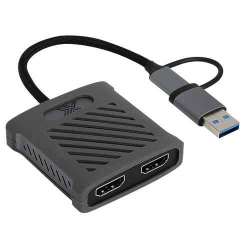 아이엑스 디스플레이링크 어댑터 USB to HDMI 듀얼 모니터 컨버터, IX-U3130HD-DUAL, 1개