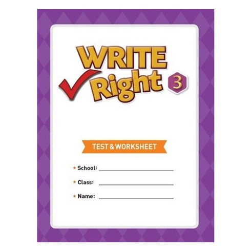 Write Right 3(Test & Worksheet), NE Build&Grow, 9791125326410