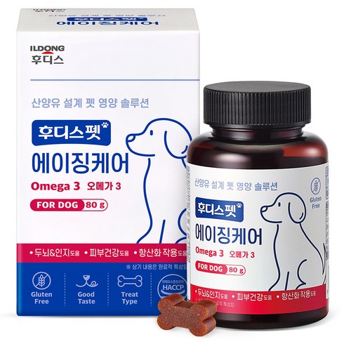 후디스펫 강아지 영양제, 80g, 오메가3, 1개