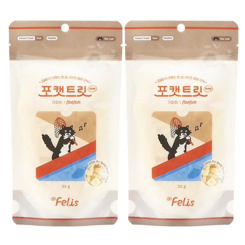 닥터펠리스 포캣트릿 동결건조간식, 가자미, 25g, 2개