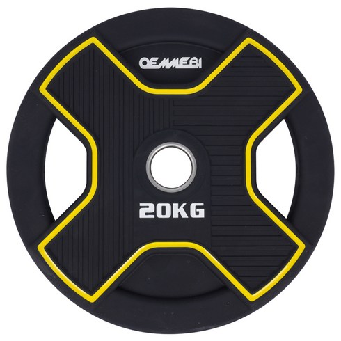 오메비 TPU 마제스티 원판 바벨, 20kg, 1개, 블랙