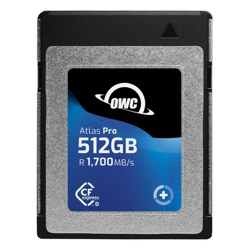 OWC Cfexpress Type B 메모리 카드 DSRL 1500MB/s OWC Atlas Pro Cfexpress, 512GB, 1개