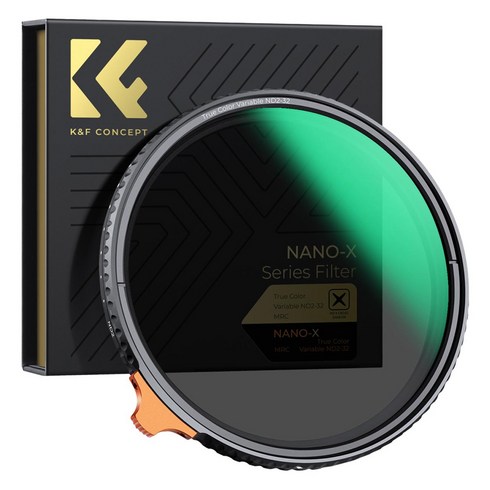 케이앤에프컨셉 NANO-X TRUE COLOR Variable 가변필터 8K AGC Glass 67mm, ND2-ND32