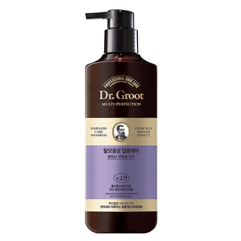 닥터그루트 탈모증상 집중케어 멀티퍼펙션 힘없는 모발용 샴푸, 400ml, 1개