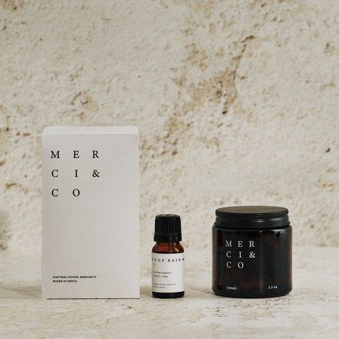 메르시앤코 카밍 포푸리 디퓨저 100ml + 오일디퓨저 방향제 세트, 딥베이