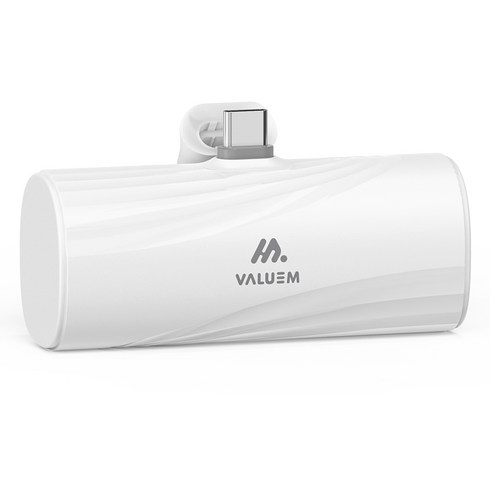 밸류엠 일체형 미니 도킹형 보조배터리 4000mAh D1 C타입, VM-B2PA4SICP(C타입), 화이트