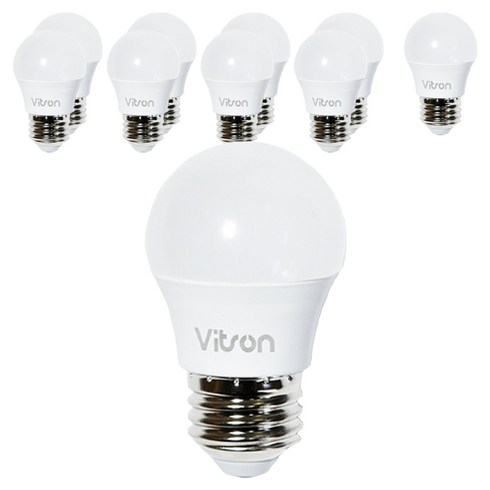 비츠온 인지구 벌브 LED 전구 3W G45 화이트, 주광색, 10개