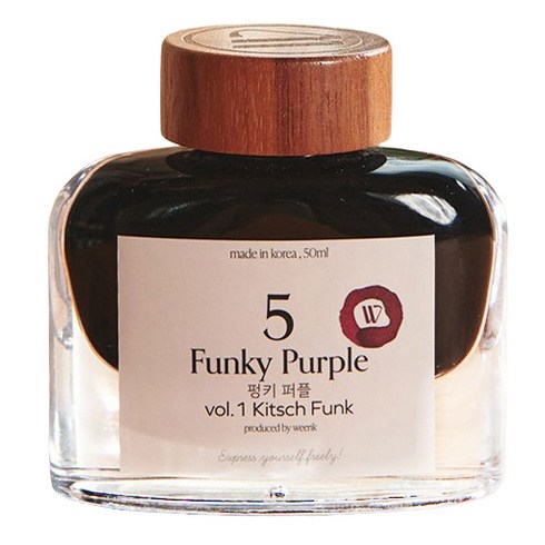 윙크 만년필 병잉크 50ml, No 5 펑키퍼플, 1개