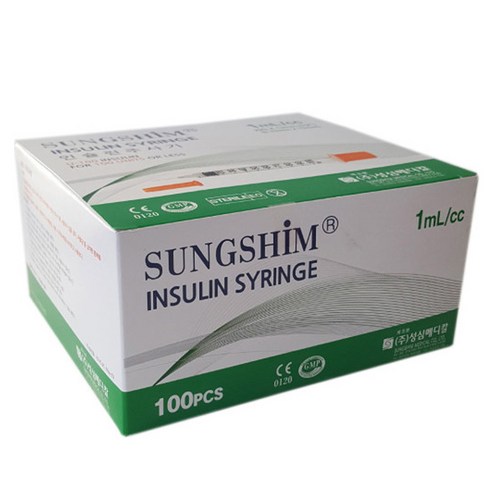 성심 인슐린 주사기 1mL 13mm 30G, 100개
