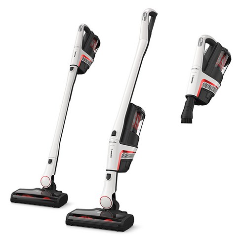Miele 트라이플렉스 무선 청소기, HX1R, 로터스화이트 + 레드