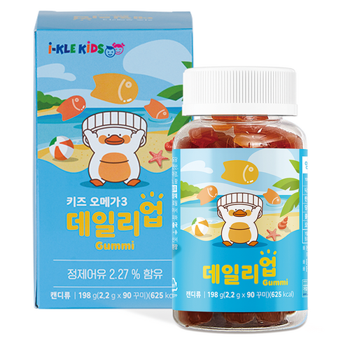 아이클키즈 오메가3 구미 데일리업 90정, 1개