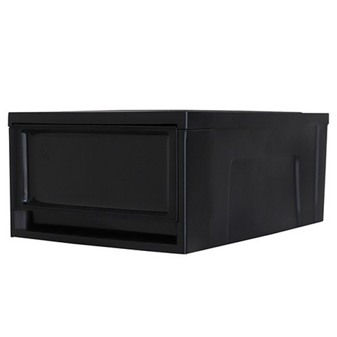 아이리스 국내생산 시스템 수납함 슬라이딩 서랍장 BC-370, 블랙, 1개