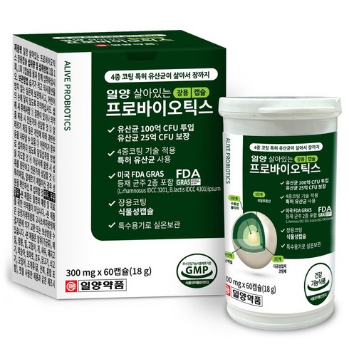 일양약품 살아있는 프로바이오틱스 장용캡슐 30g, 60정, 1개