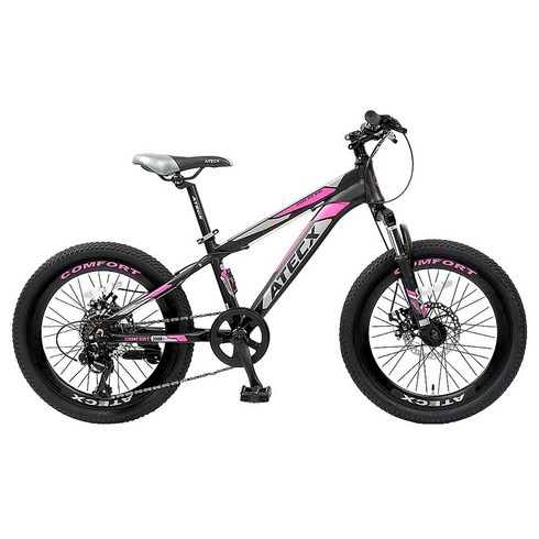 ATECX 컴포트2000D MTB 알루미늄 디스크 브레이크 13.9kg 신장 130~145cm, 블랙+핑크, 50.8cm(20인치)