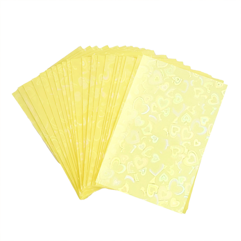 경이상점 포토카드 하트 홀로그램 슬리브 50p, 옐로우, 50개
