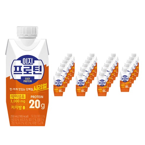 롯데웰푸드 이지 프로틴 음료 시리얼, 250ml, 24개