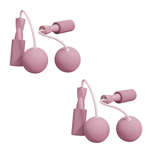 블럭마트 실내 무선줄넘기 빅볼, 핑크, 2개