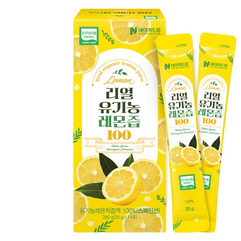네이처드림 리얼 유기농 레몬즙 100 14p, 280g, 1개