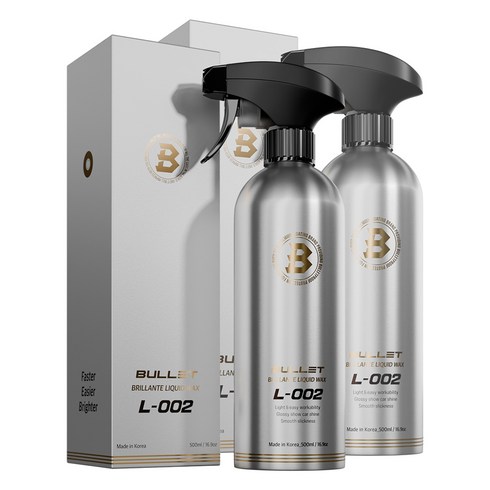 불렛 L-002 브릴란테 물왁스, 500ml, 2개