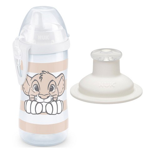 누크 키디 스파우트컵 하드스파우트 + 스포츠캡 세트, 300ml, 1세트, 라이온킹