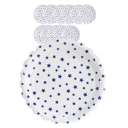 파티쇼 스타 접시 블루 23cm, 6개입, 2개