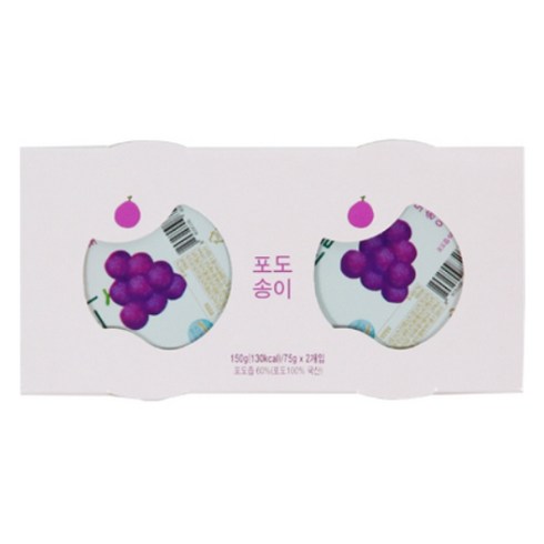 에코맘의산골이유식 유아용 산골푸딩 2p, 포도송이, 150g, 1세트
