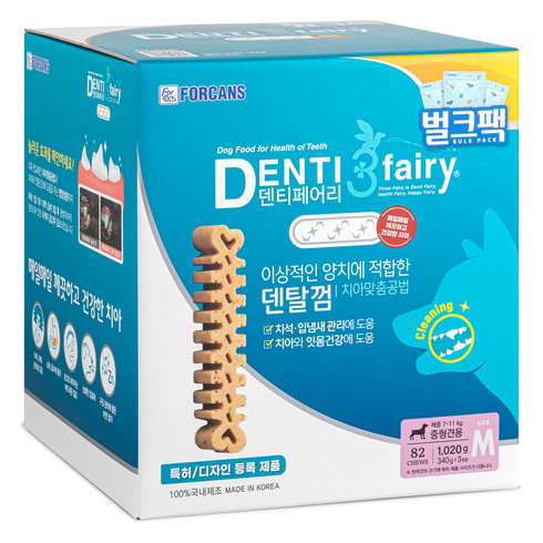 포켄스덴티페어리 강아지 덴탈껌 M, 타피오카, 1.02kg, 1개