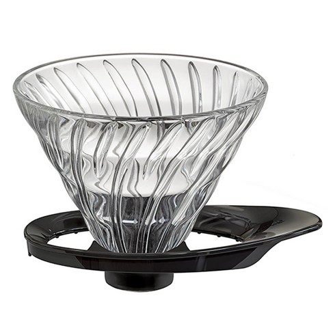 하리오 V60 내열유리 핸드드리퍼 02 블랙 VDGR-02-B, 1개, 단품, 200ml