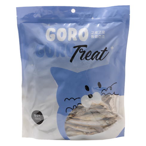 고로고로릿 반려동물 동결건조 트릿 간식, 열빙어, 500g, 1개