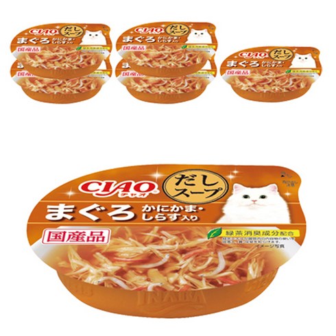 챠오츄르 고양이 다시스프컵, 참치&게맛살&치어, 60g, 6개