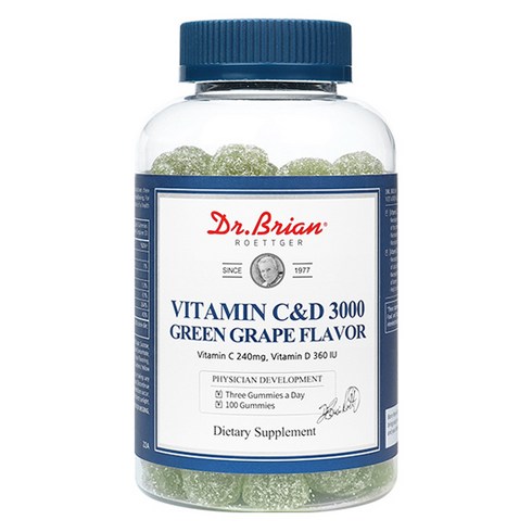 닥터브라이언 비타민C&D 3000 청포도맛 300g, 100정, 1개