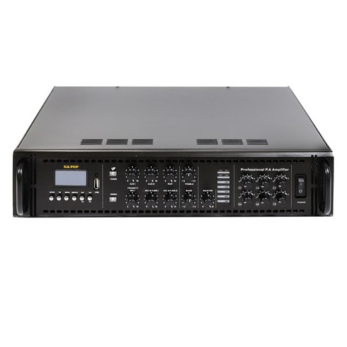 6채널 하이타입 안내방송 업소용 방송앰프 240W, PA-2300, 블랙