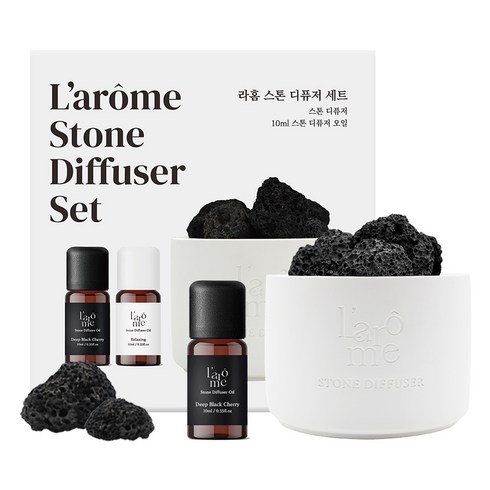 라홈 스톤 디퓨저 세트, 딥블랙체리, 10ml, 1개