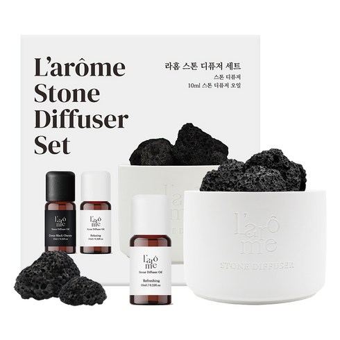 라홈 스톤 디퓨저 세트, 리프레싱, 10ml, 1개