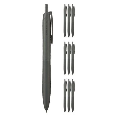 제트스트림 라이트 터치 잉크 볼펜 SXN-LS 0.5mm, 오프블랙, 10개