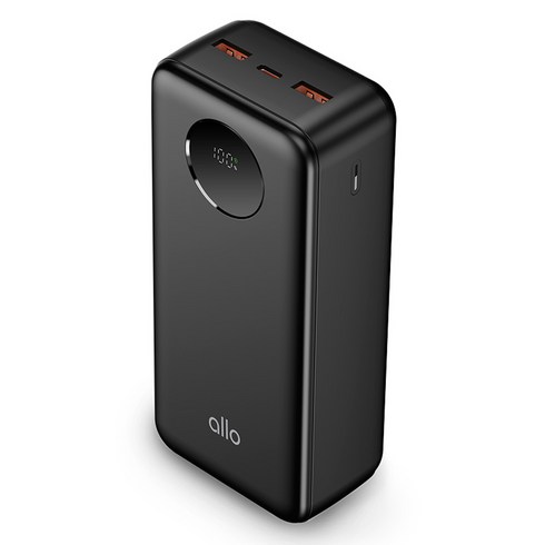알로코리아 대용량 고속 충전 보조배터리 C타입 30000mAh, allo3007PD, 블랙