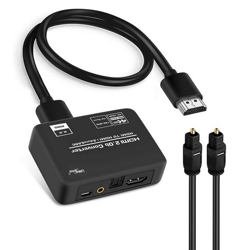 랜스타 컨버터 크롬캐스트 오디오 분리기 추출기 hdmi to av, LS-HD2AE, 1개