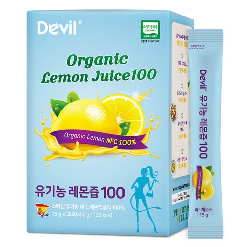 악마 유기농 레몬즙 100 30p, 15g, 1개