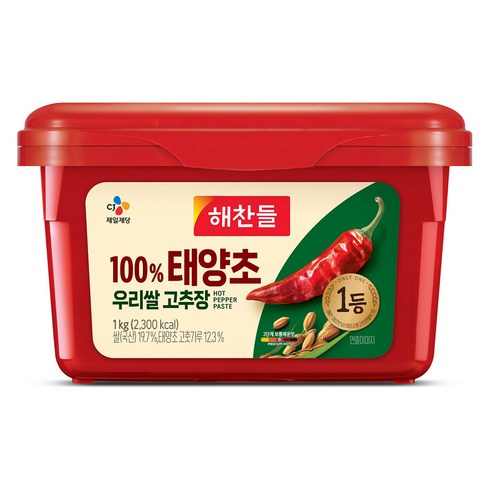 해찬들 100% 우리쌀 태양초 고추장, 1kg, 1개