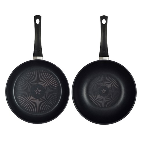 해피콜 뉴 컴포트 다이아몬드 후라이팬 세트 2개, 프라이팬 30cm + 궁중팬 30cm, 1세트