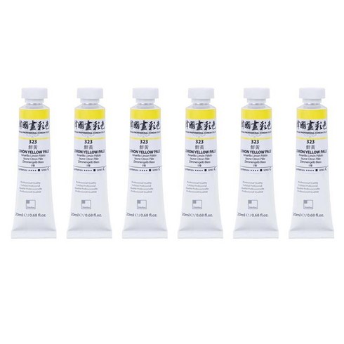 신한화구 전문가 한국화 물감 323 선황 6p, 20ml, 1색