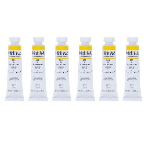 신한화구 전문가 한국화 물감 305 황 6p, 20ml, 1색