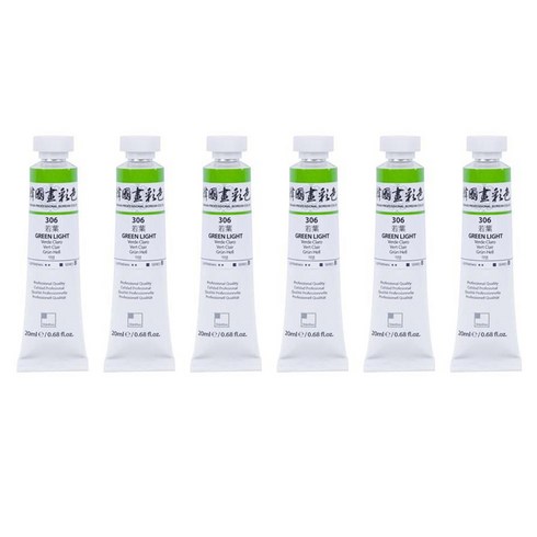 신한화구 전문가 한국화 물감 306 약엽 6p, 20ml, 1색