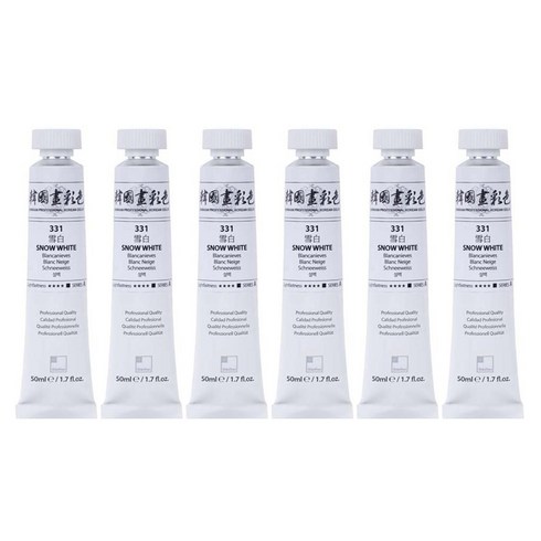신한화구 전문가 한국화 물감 331 설백 6p, 20ml, 1색