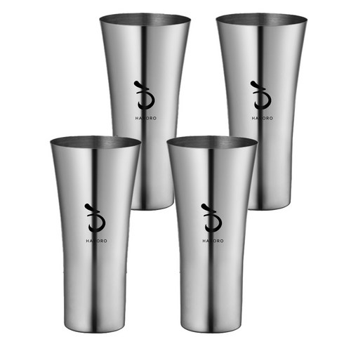 하로로 야마노 스테인 플레인컵 380ml, 4개