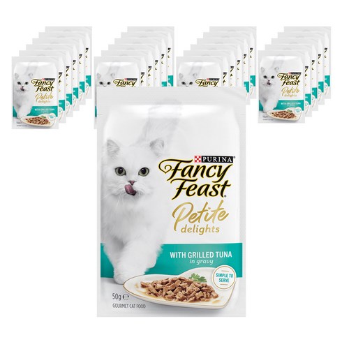 팬시피스트 3개월 이후 고양이 쁘띠딜라이트 주식 파우치, 참치, 50g, 24개